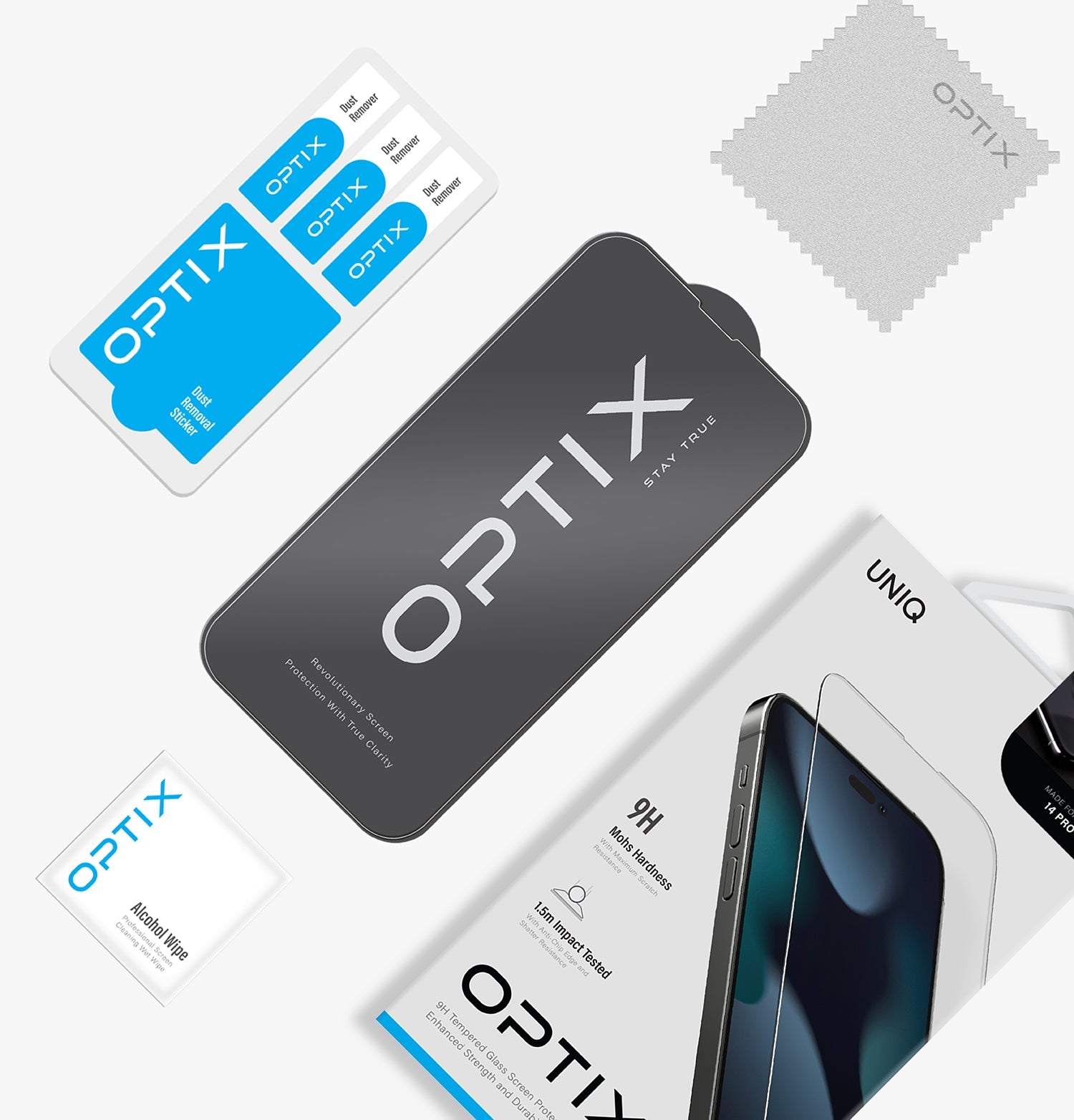 Optix Clear Tam Şeffaf Temperli Cam Ekran Koruyucu