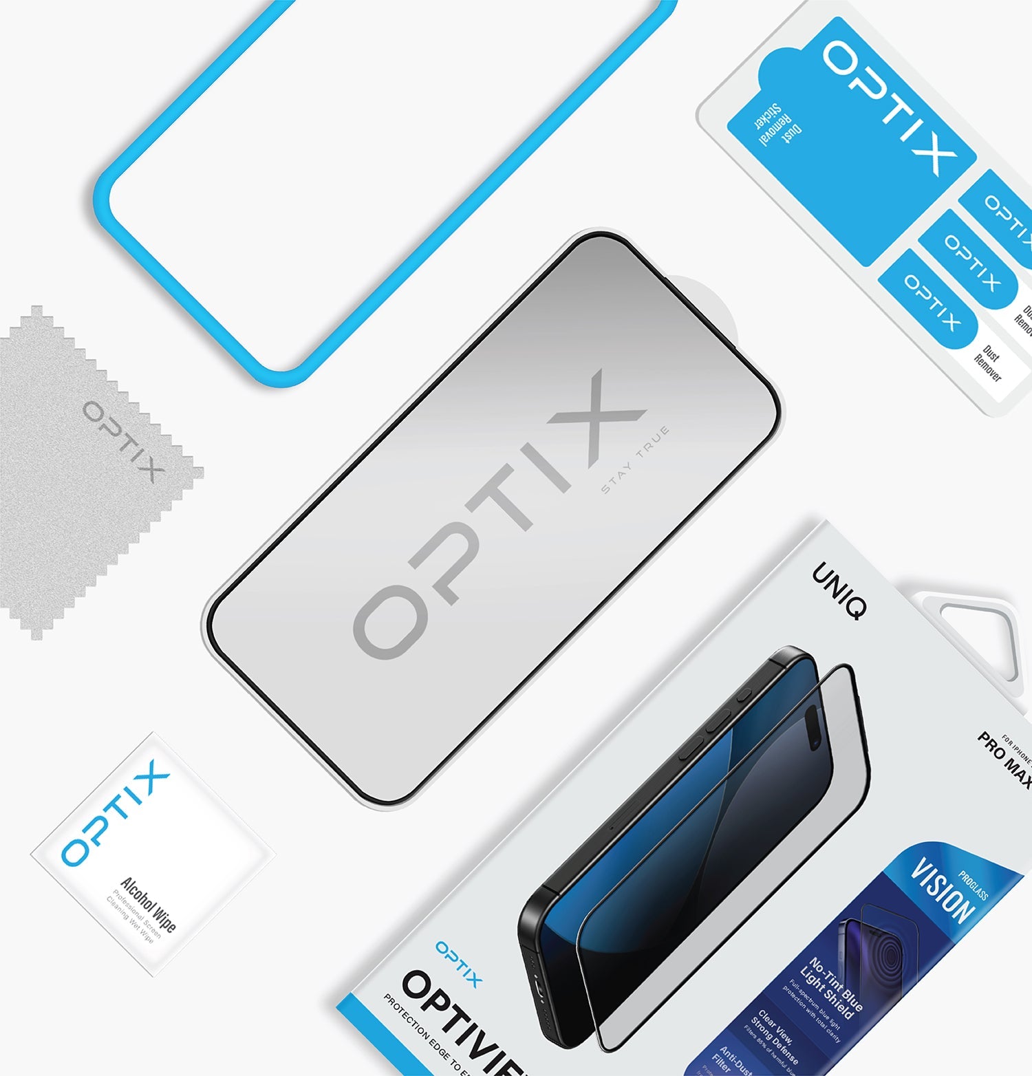 Optix Vision™ OptiView Mavi Işık Önleyici Şeffaf Ekran Koruyucu