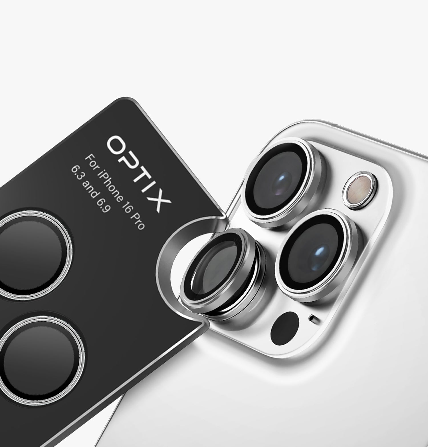 Optix Prime Paslanmaz Çelik Çerçeveli Safir Kamera Lensi