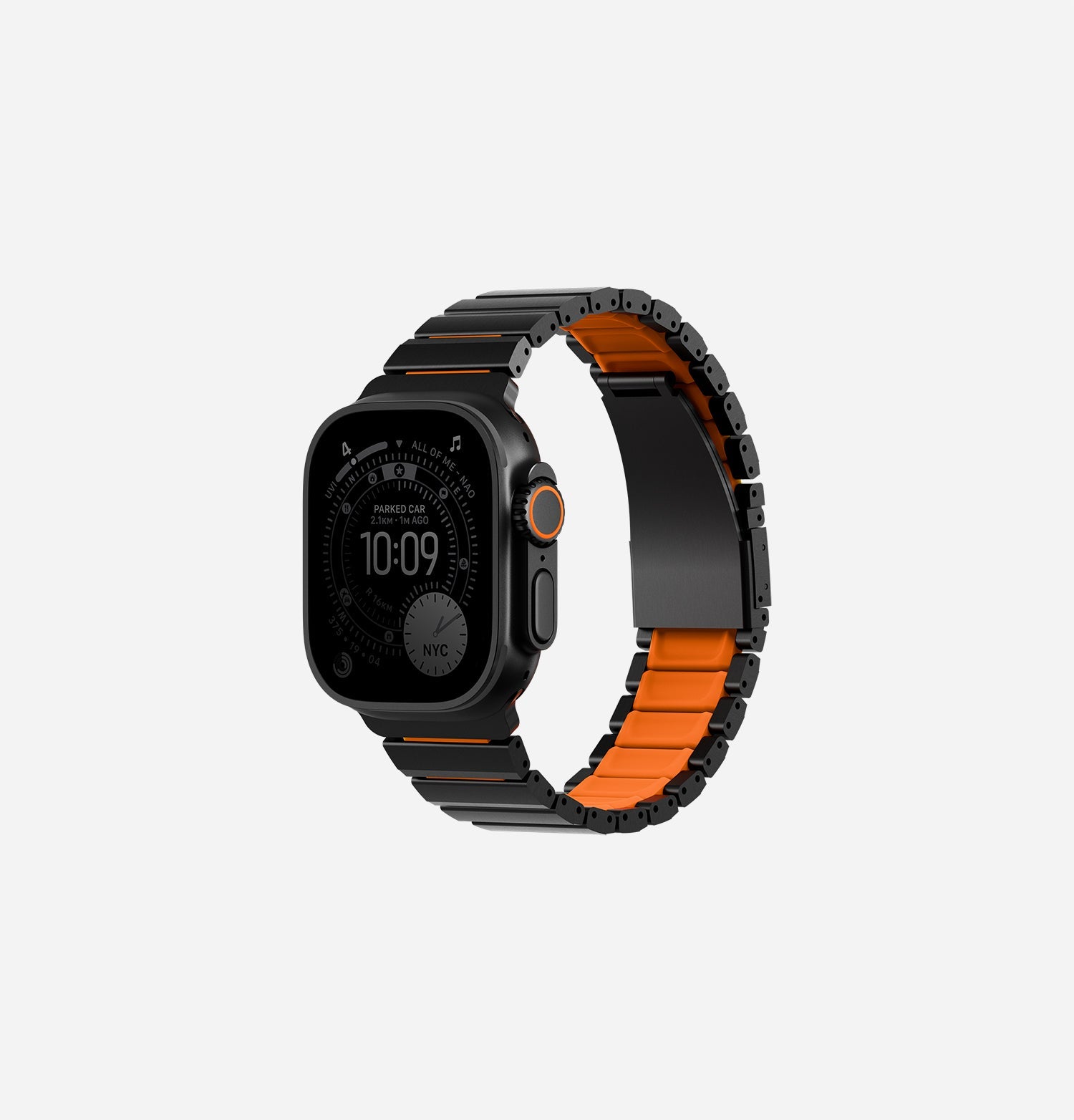 Strova Flex Hibrit Paslanmaz Çelik Apple Watch Kayışı