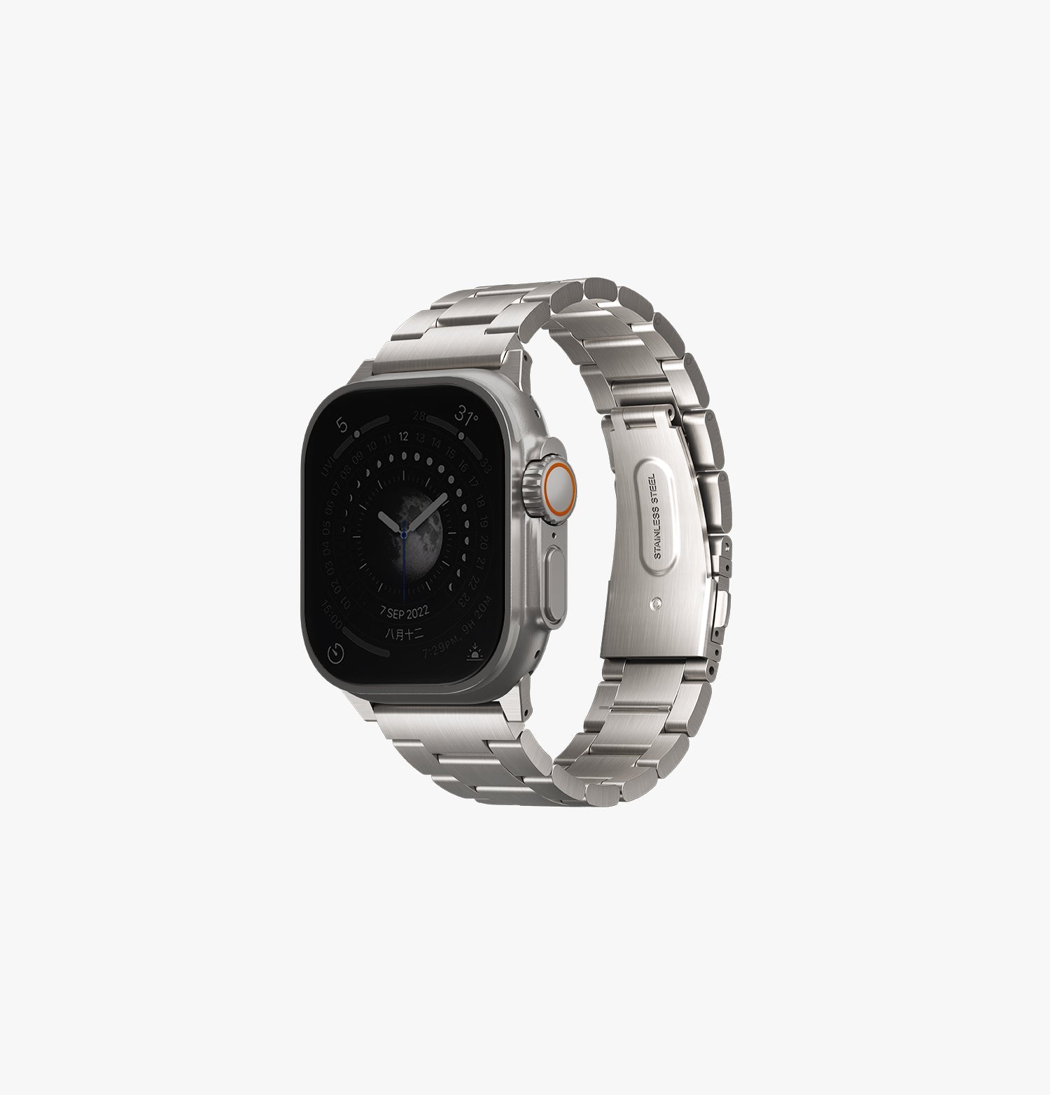 Osta Kendinden Ayarlanabilir Bağlantılı Paslanmaz Çelik Apple Watch Kordonu