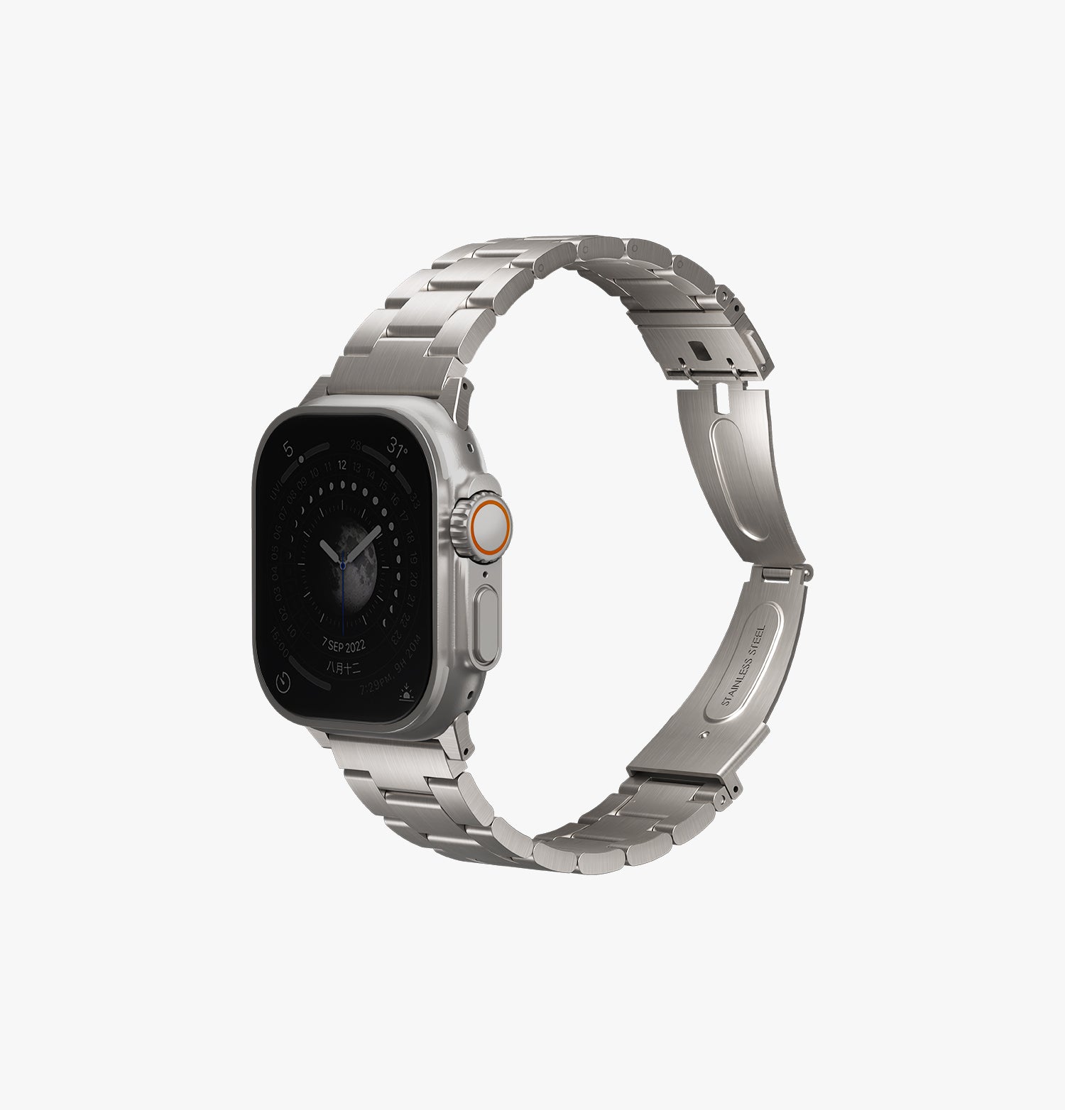 Osta Kendinden Ayarlanabilir Bağlantılı Paslanmaz Çelik Apple Watch Kordonu