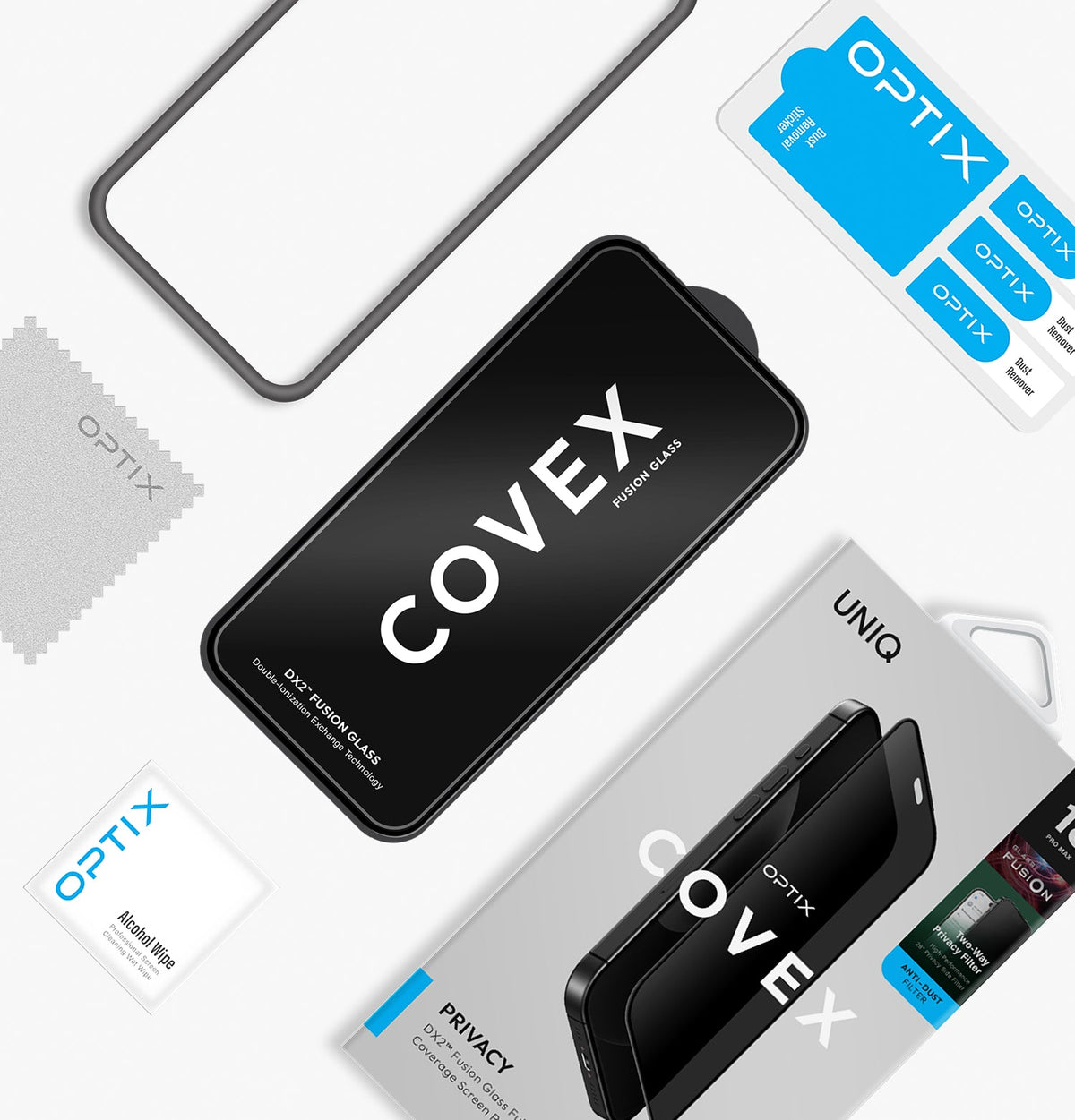 Optix Covex™ Gizlilik Filtreli Hayalet Ekran Koruyucu