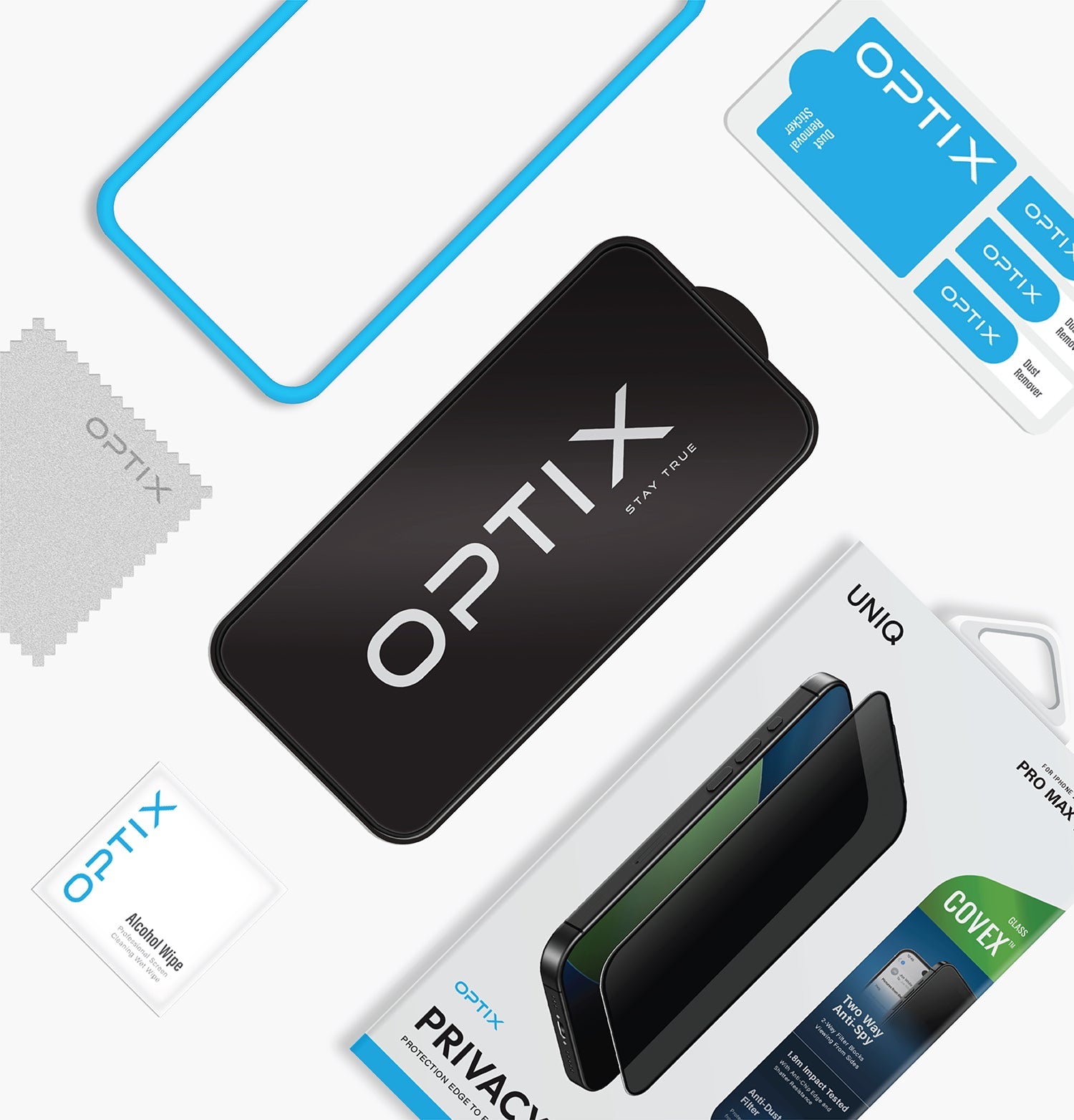 Optix Covex™ Privacy 2-Yönlü Gizlilik Filtreli Ekran Koruyucu