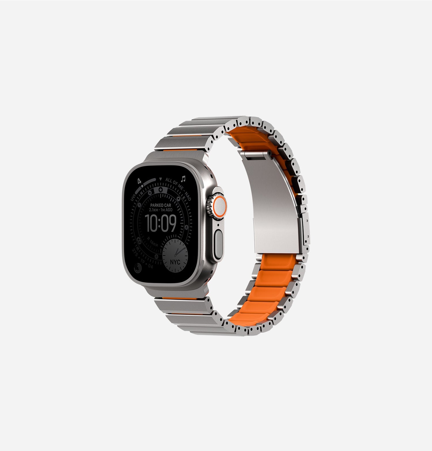 Strova Flex Hibrit Paslanmaz Çelik Apple Watch Kayışı
