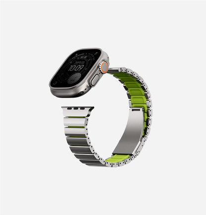 Strova Flex Hibrit Paslanmaz Çelik Apple Watch Kayışı